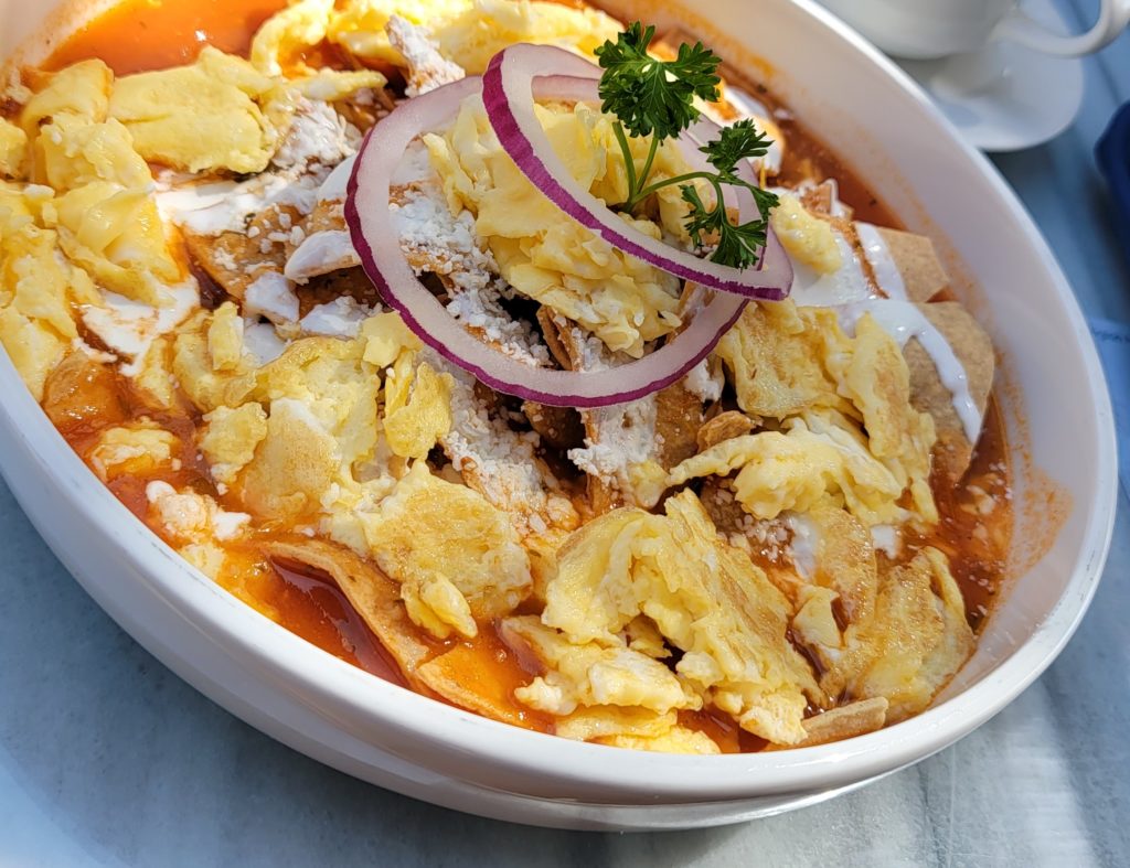 Chilaquiles Rojo at Medano Hotel Cabo San Lucas © The Hungry Herald. All rights reserved.