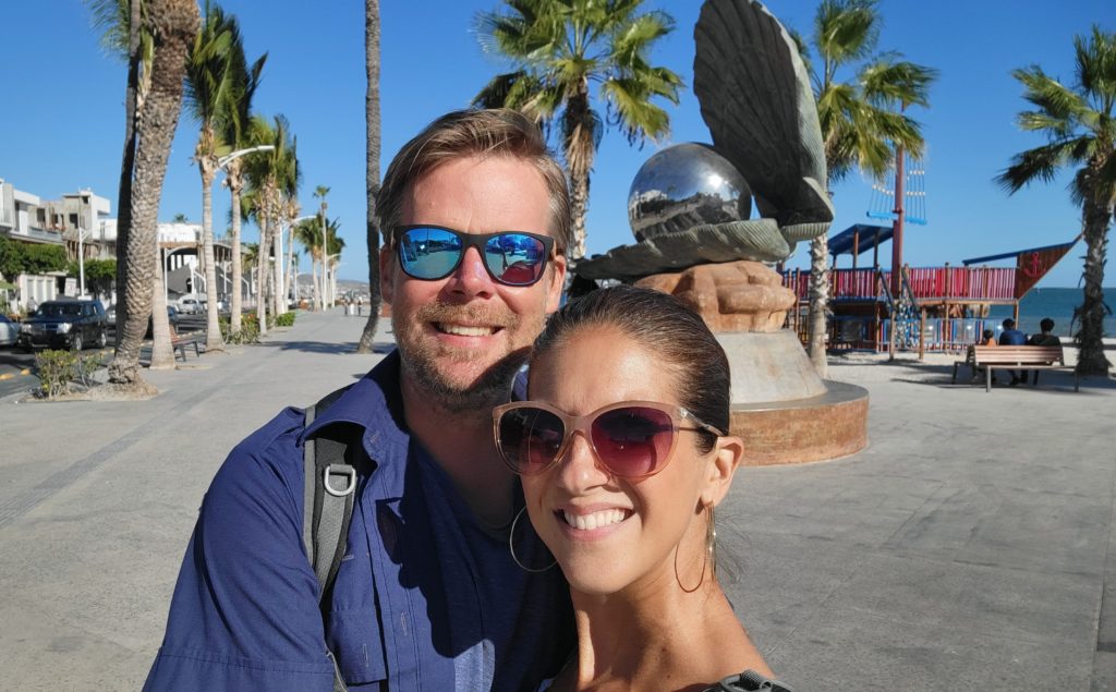 Mike and Vee in La Paz, Mexico