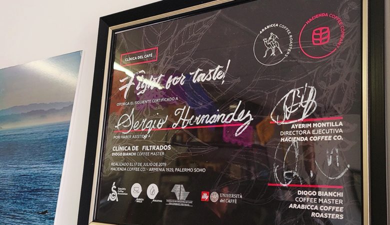 Diogo Bianchi Diploma Gratitude Coffee Makers La Paz Mexico