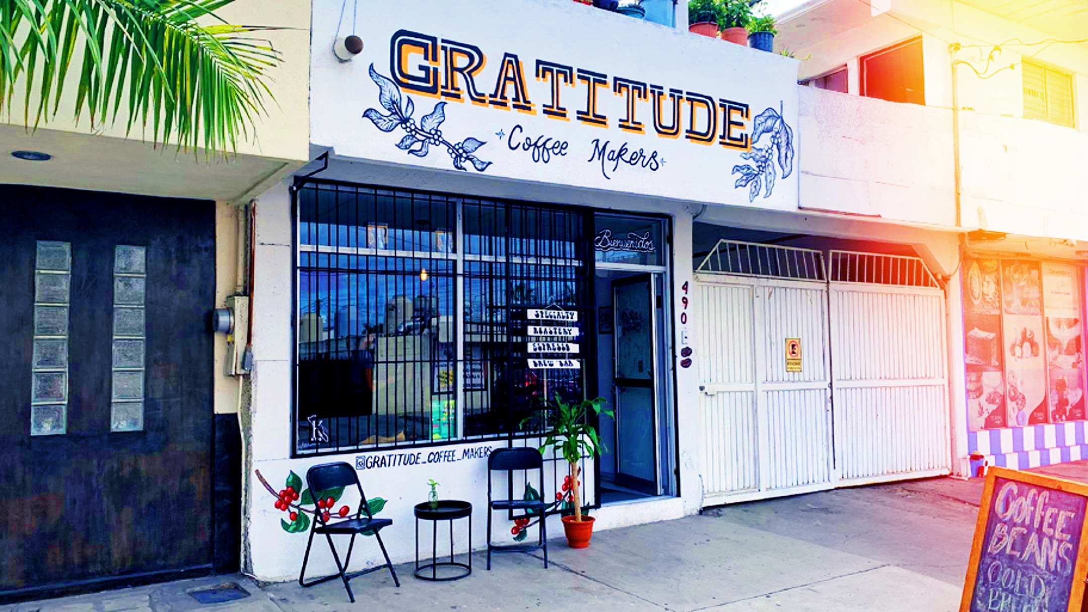 GRATITUDE CAFÉ facade La Paz Mexico Baja California Sur