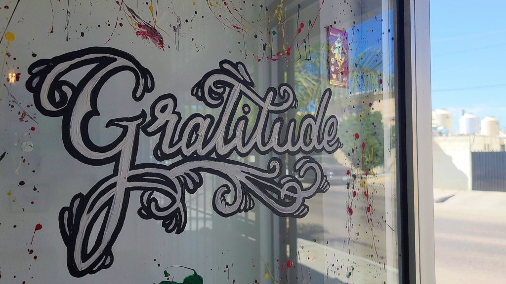 Gratitude Coffee Makers La Paz Door Logo