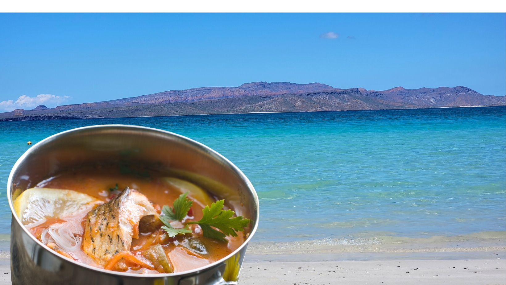 Fish soup in Playa El Tecolote La Paz Mexico - The Hungry Herald Food Travel Blog