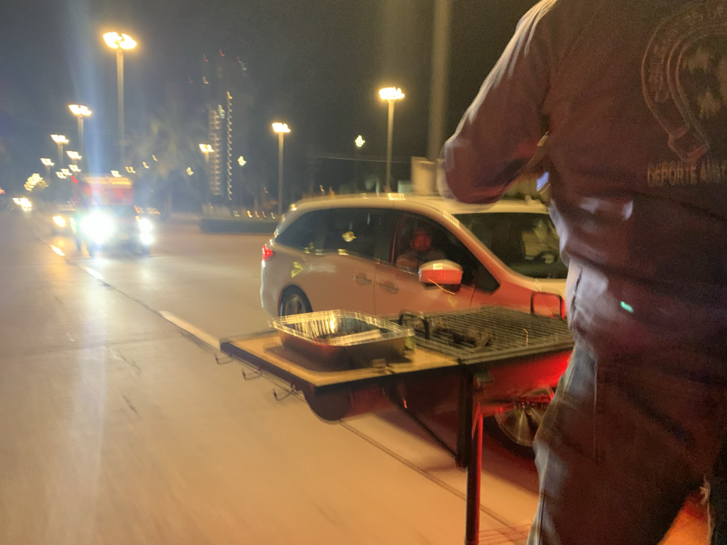 Trailer grilling in Mazatlán