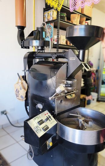 Bertha The Coffee Roasting Machine Gratitude Coffee Makers La Paz Mexico